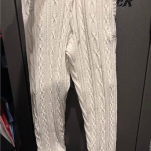 ALO Yoga Ivory Cable Knit Leggings